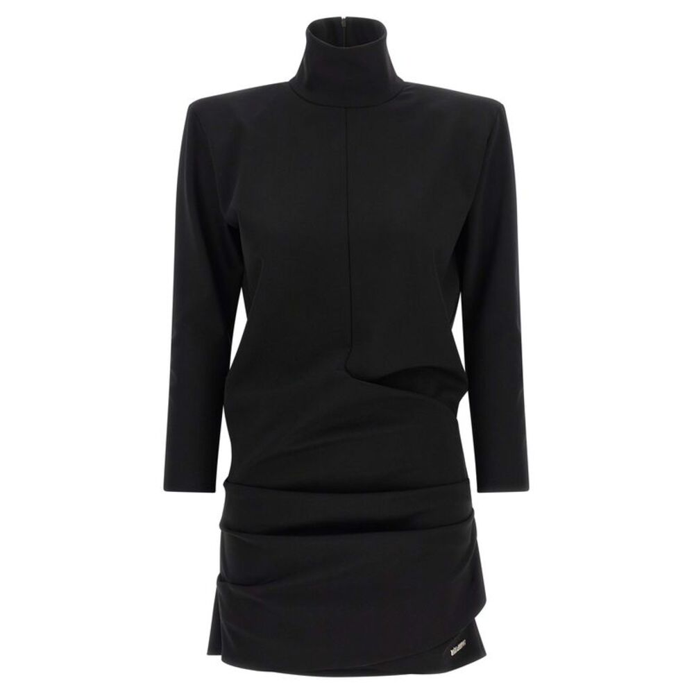 The Attico Black Viscose Short Women's Dress